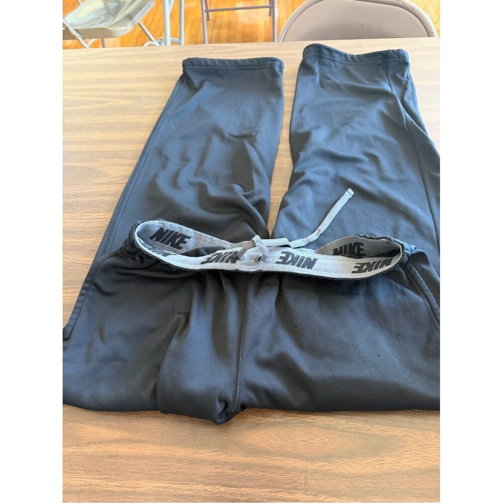 Nike Black and Gray Thermal-Fit Sweatpants with Branded Waistband